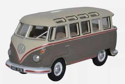 Oxford Diecast - Volkswagen Type 1 Samba Mouse Grey and White Bus - 1/76 ...
