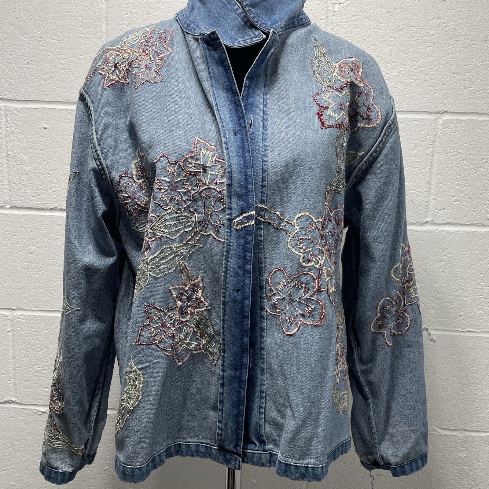 Vtg Tantrums Denim Jacket Sequin Embellished Boho… - image 23