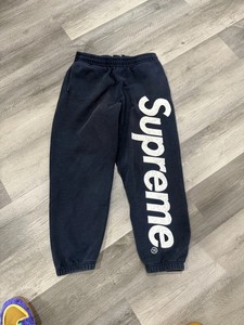 Supreme Satin Applique Sweatpant Black Supreme Satin Applique