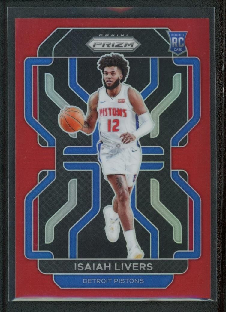 2021-22 ISAIAH LIVERS 235/299 PANINI PRIZM RED ROOKIE RC #296
