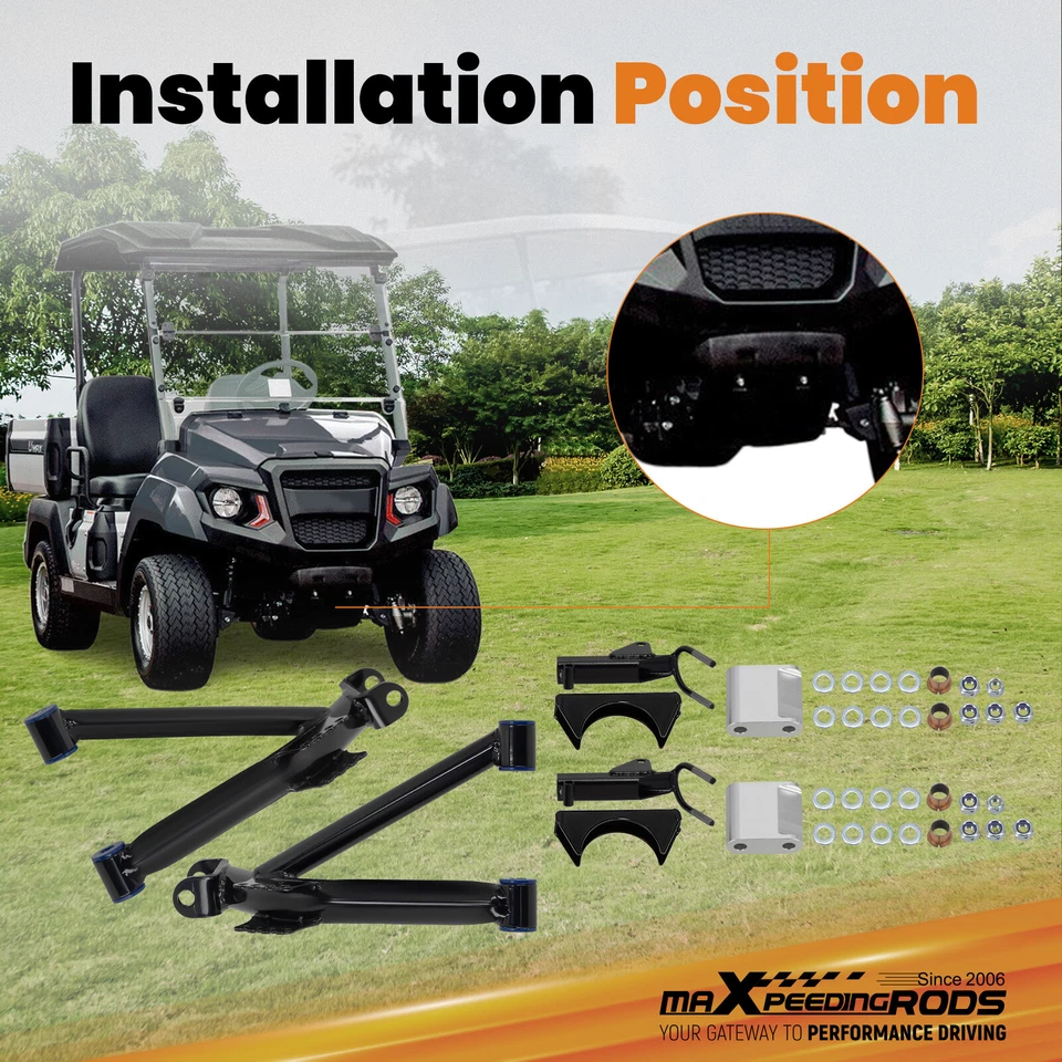 Kit de soportes de elevación de brazo en A de 6"" para carro de golf Yamaha G2 G9 eléctrico/gas 1985-1995 Foto 3 de 4