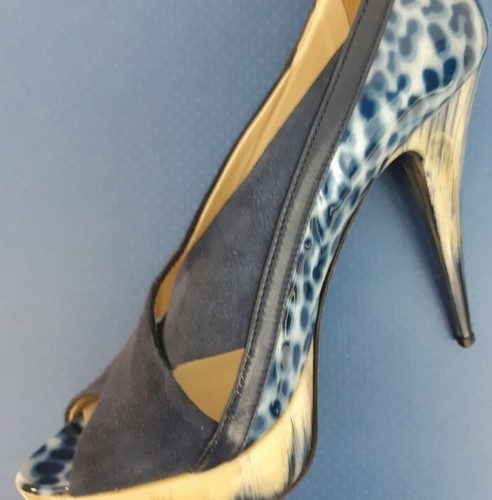 blue cheetah heels