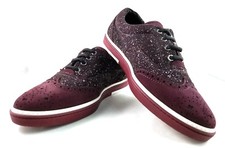 Jimmy Choo Brian Wool Suede Merlot Cherry Lace Shoes size 43