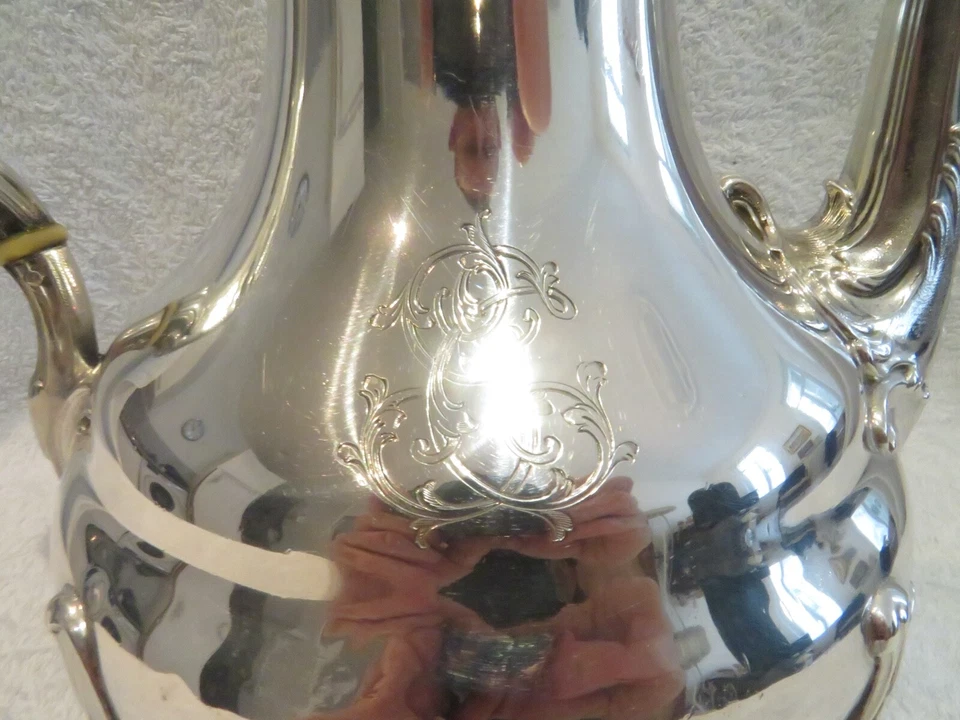 late 19th c French 950 silver coffee pot rococo st Boulenger - Image 2 of 4