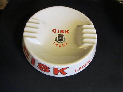 Aschenbecher Cisk Lager Porzellan 20cm selten vintage