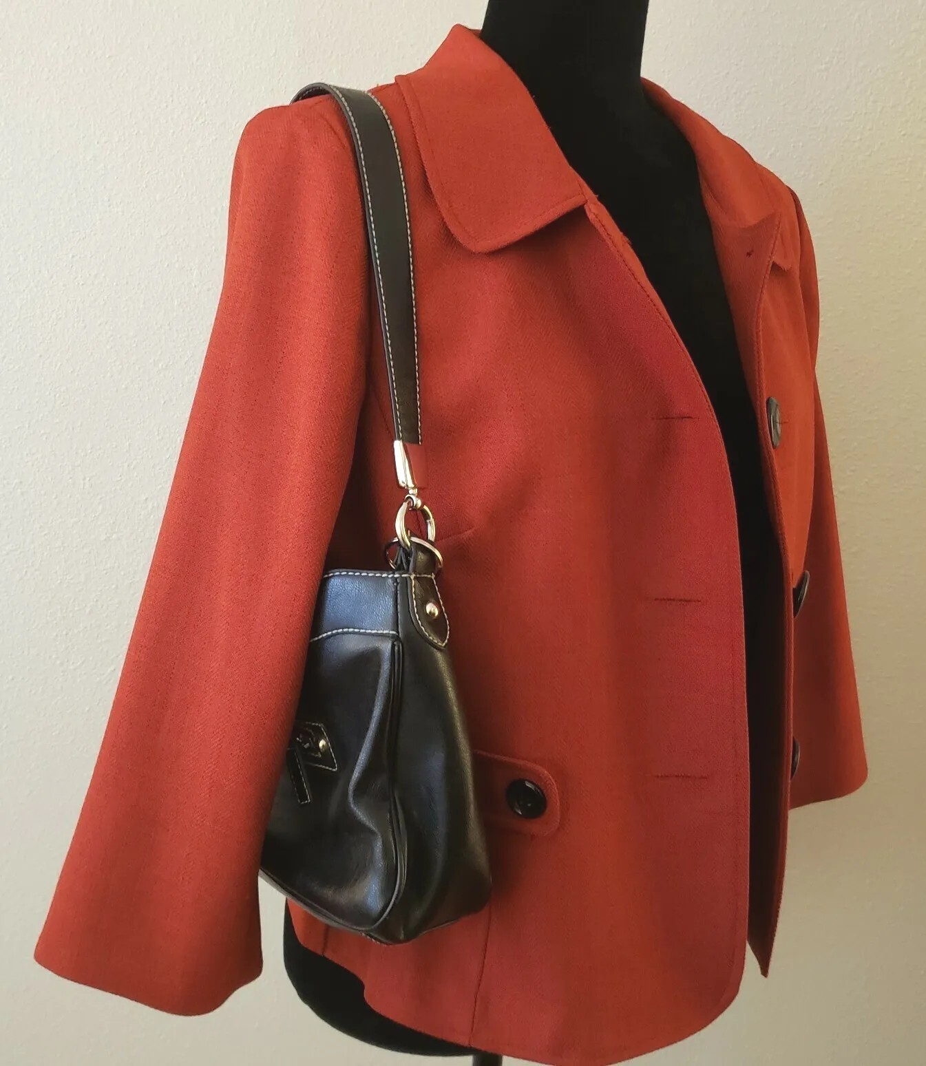 Beautiful Set PERCEPTIONS Rust Red Button Front J… - image 2