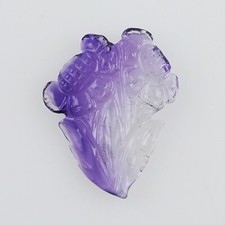 9.60cts Natural Untreated Amethyst Hand Carved Uneven Shape 25*20mm For Jewelry