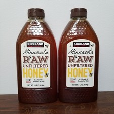 2 Packs Kirkland Signature Minnesota Raw Unfiltered Honey 48 oz Each Total 6 lbs