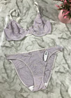 Vintage Early 90's BAMBOO HELENE MILLER NY Sexy Lace Bra 36C/Lg Panties Set