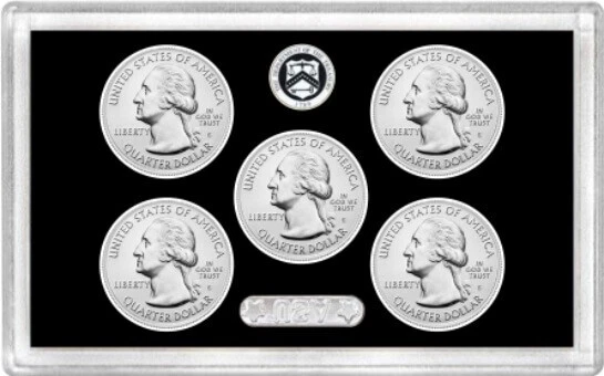 2017 S 225th Anniversary United States Mint Enhanced Uncirculated 5 Quarter Set - Image 2 of 2