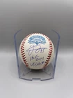Frank Thomas Signed Inscribed 1991 Comiskey Inaugural Baseball Beckett W/ Cube