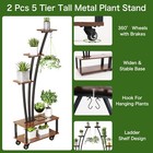 5 Tier Flower Rack Plant Stand Metal Shelves Bonsai Display Shelf w/Hanging Hook — photo 3