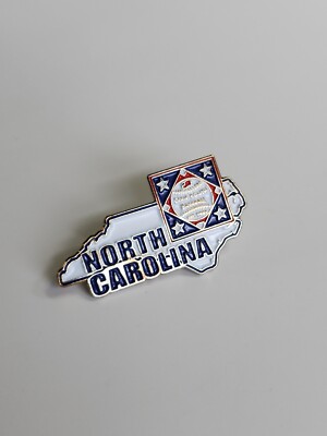 North Carolina Dixie Youth Baseball Pin Map Shape Alternative to Little League