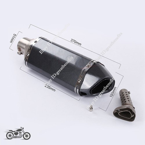 For Ducati Scrambler Monster 797 2017-2020 Mid Exhaust Pipe Slip On Muffler Tip - Picture 3 of 14