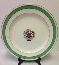 Vintage Myott Son & Co England Large Platter Floral Plate Dish Gold Rim 13 1/4"