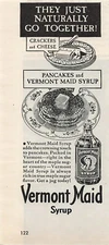 Vermont Maid Syrup Print Ad Vintage Advertisement Pancake Syrup Food 1943