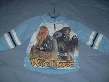 STAR WARS Wookiees Hooded Warm Up Suit Size 4-5 Youth Light Blue Jacket  Pants