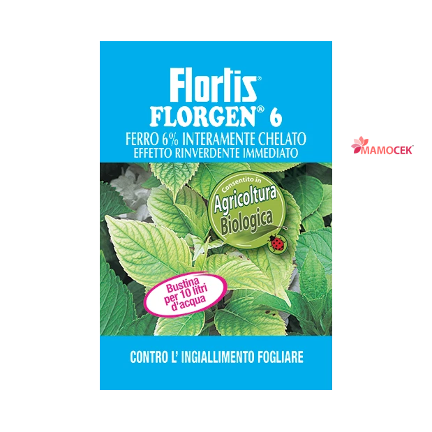 FLORTIS Florgen 6 Chelato di ferro 6% 10g rinverdente sequestrene x ingialliment