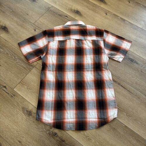 DIXXON FLANNEL Co Shirt Mens XS The Throttle Shadow Plaid Orange Bamboo Biker - Picture 2 of 9