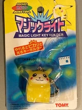 Pokemon Pikachu Magic Light Key Holder Keychain w Light Tomy Sealed New