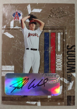 2004 Donruss Leather & Lumber JAKE WOODS MLB Angels ROOKIE AUTOGRAPH! #'d 2/500!