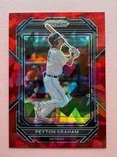 2023 Panini Prizm Baseball Peyton Graham Red Cracked Ice Prizm #79