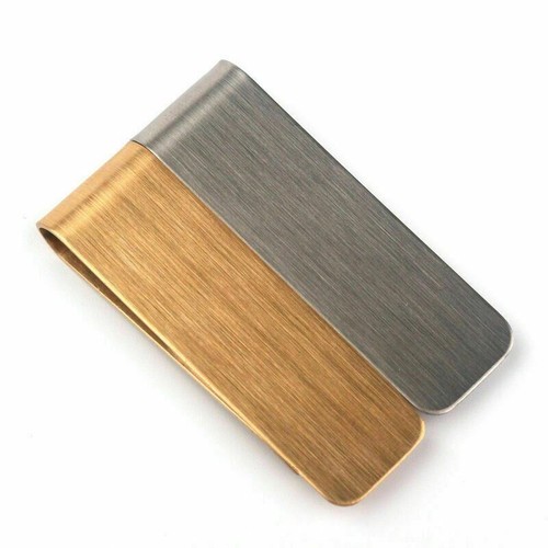 Money Clip Holder Acero inoxidable Plata Oro Efectivo Tarjeta de crédito Walley para Hombres - Imagen 10 de 13