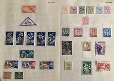 stamps europe 30 Mint Belgium & San Marino Stamps On Two Album Pages (lot RZ819)