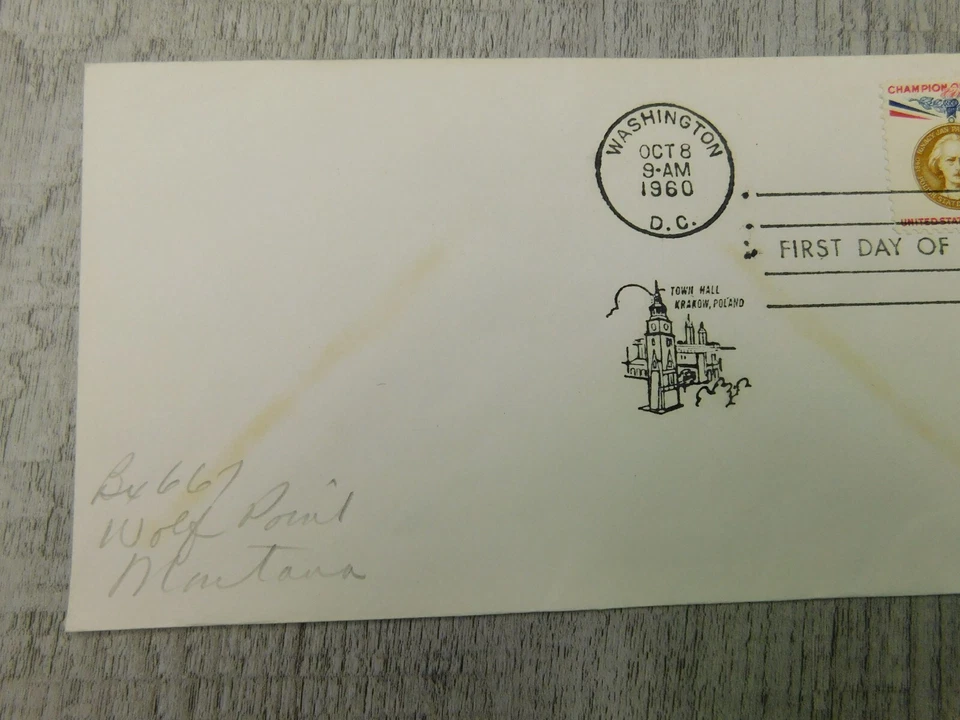 First Day Of Issue Ignacy Jan Paderewski 1960 DC Vintage Stamp Envelope Cover - Image 3 of 4