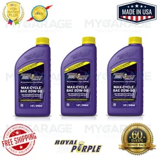 Royal Purple SAE 20W50 Max Cycle Synthetic Motorcycle & ATV Oil 01316