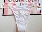 VICTORIA'S SECRET DREAM ANGELS Adjustable Thong Panty White M L Smooth Sexy VS