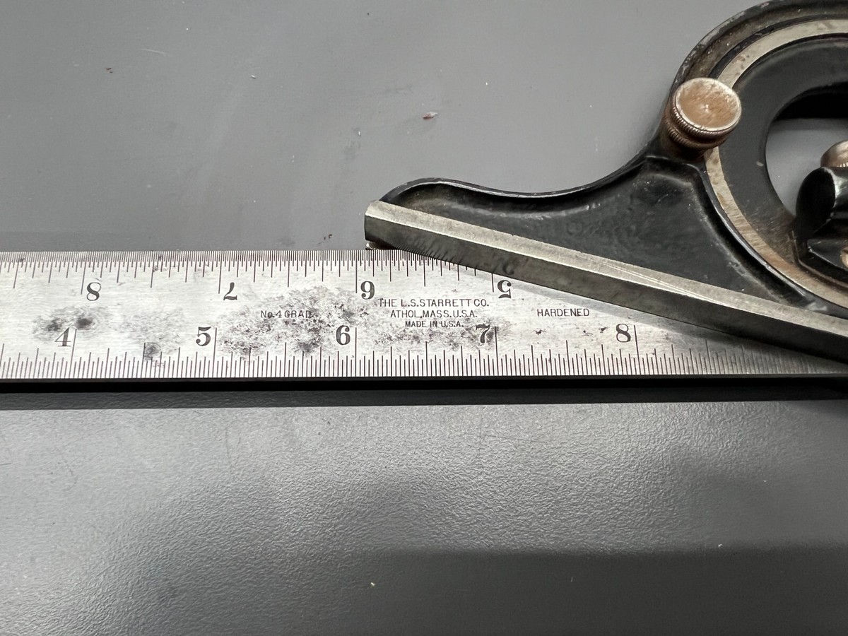 Squadra Combinata Starrett C9-12-4R - 30.5 Cm Con Teste In Ghisa E Goniometro - Foto 11