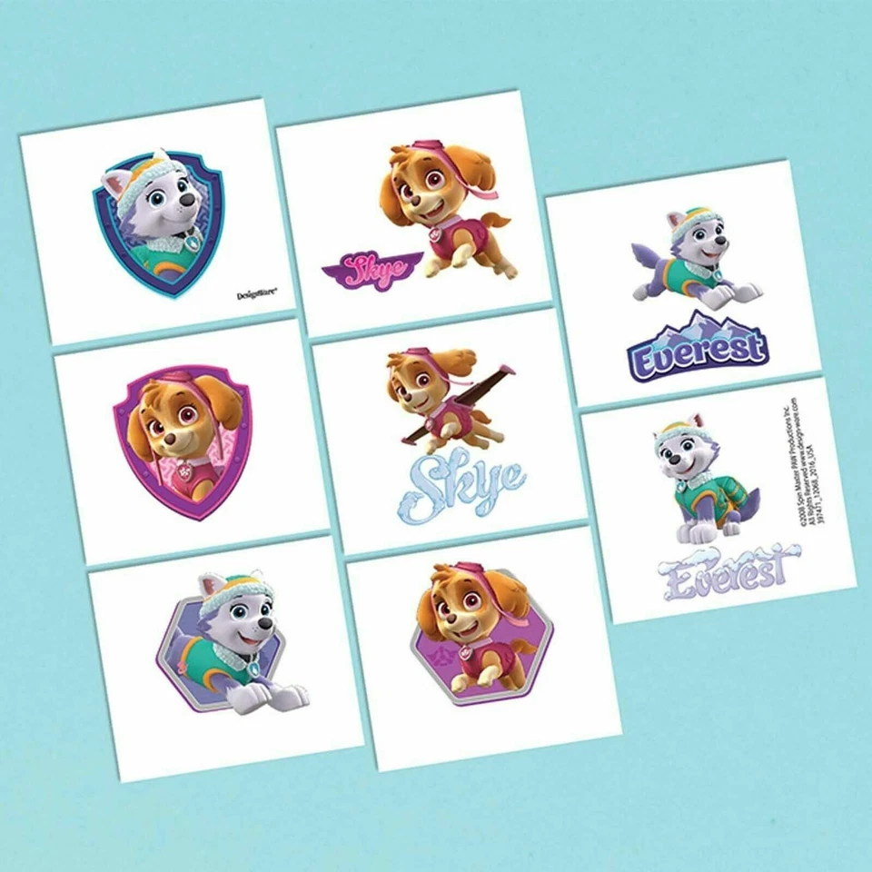 Paw Patrol Pink Girls Temporary Tattoos Birthday Party Favors Supplies ~ 2 Sheet - Image 4 of 4
