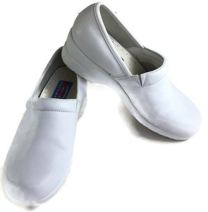 white leather medical shoes