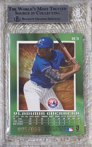 1997 EX 2000 ESSENTIAL CREDENTIALS /99 VLADIMIR GUERRERO RC BGS 9 POP 1 NO GEMS - Picture 2 of 2