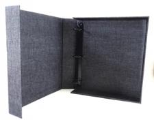 Binder (3) Ring Kitchen Recipe Organizer Signature Kitchen Suite Navy Blue Linen