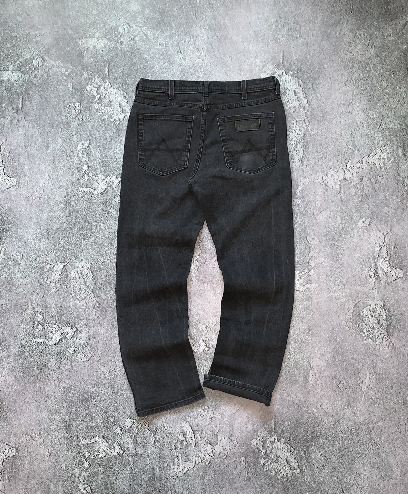 Wrangler 33/30 Arizona Stretch Black Denim Pant Trouser Chino Jean Vintage 00s image 5