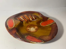 MCM Orange/brown Dryden ceramic ashtray