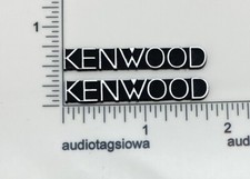 Kenwood Incised Badge Logo Emblem PAIR - Use on Speakers, Amps, Turntables