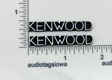 Kenwood Incised Badge Logo Emblem PAIR - Use on Speakers, Amps, Turntables