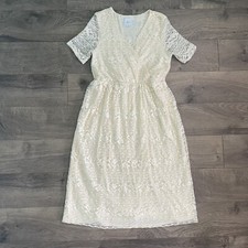 ASOS Maternity Cream Lace Size 8 Dress