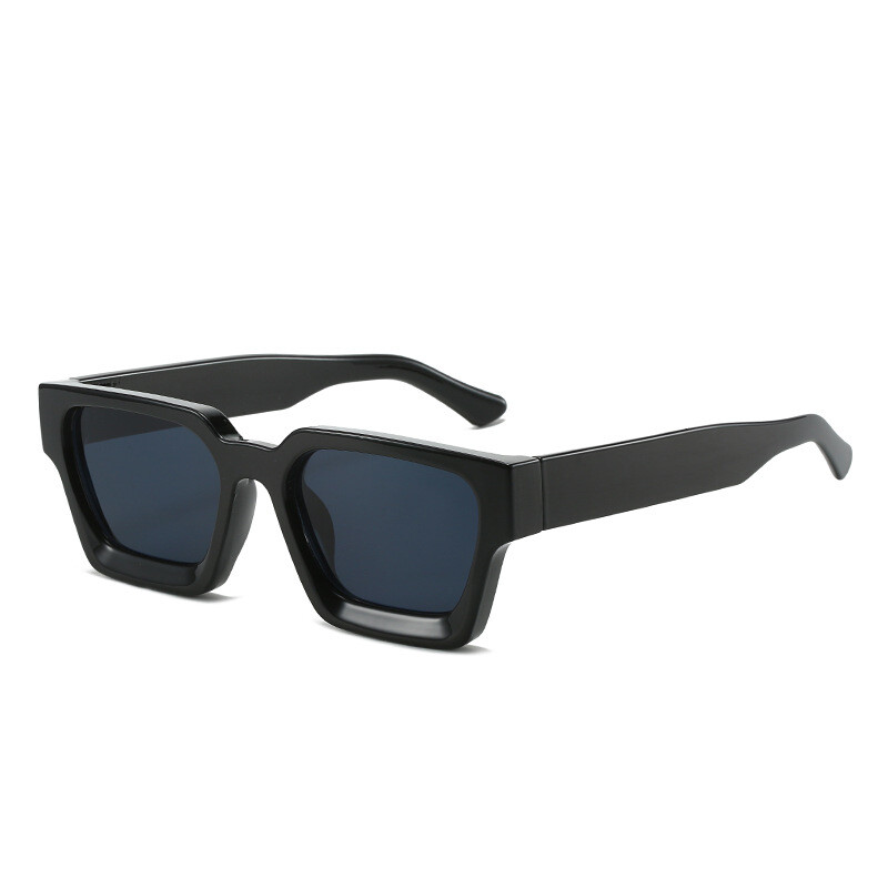 Square Retro Sunglasses with UV400 Protection Thick Frame Unisex Shades Trendy GFUIARA Trendy Square Sunglasses for Men Women Fashion Thick  main image 4