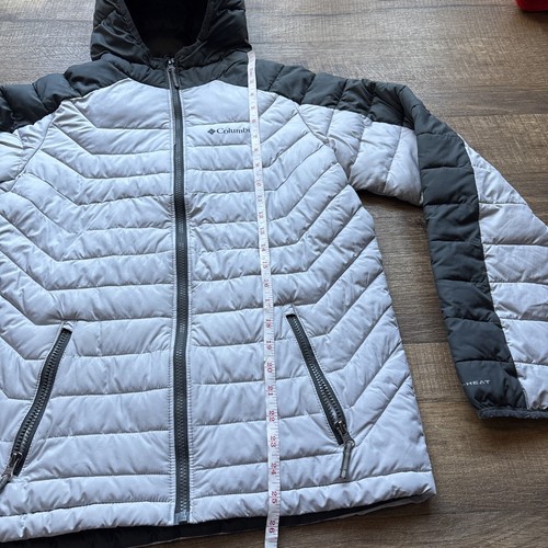 Youth Columbia Omni-heat Puffer Jacket Coat XL 18/20 Black And Gray Ships Fast - Picture 6 of 11