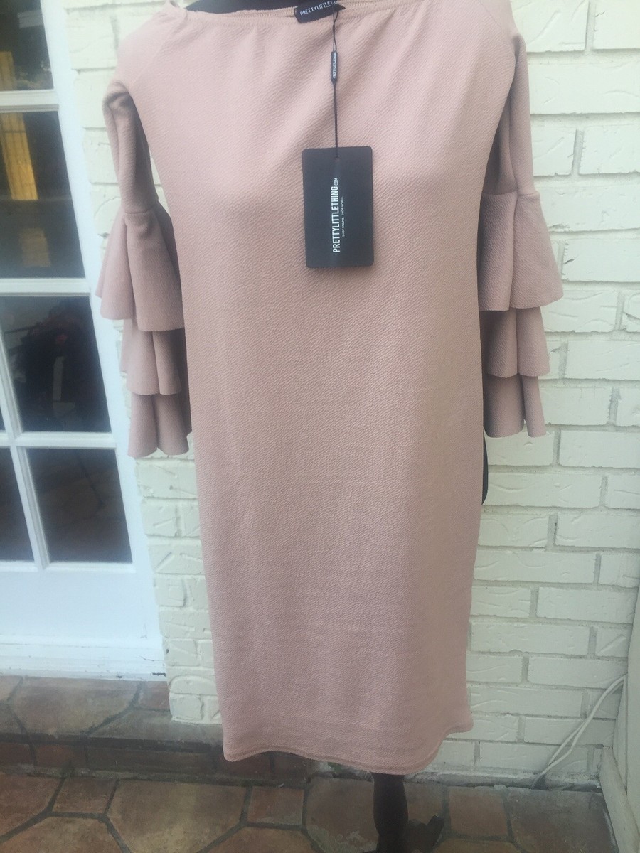 beige ribbed bodycon dress Embellished Knitted Bodycon Dress main image 1