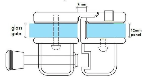 Pool Magnetic Latch Stainless Steel - Frameless Glass Pool Gate Self Locking - Picture 4 of 13