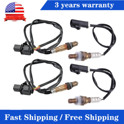 4PCS Oxygen O2 Sensor Upstream+Downstream For 2009-2014 Ford E-150 E-250 E-350