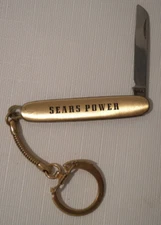 Vintage Sears Power Keychain Pocket Knife Advertising USA Made *FREE SHIPPING*