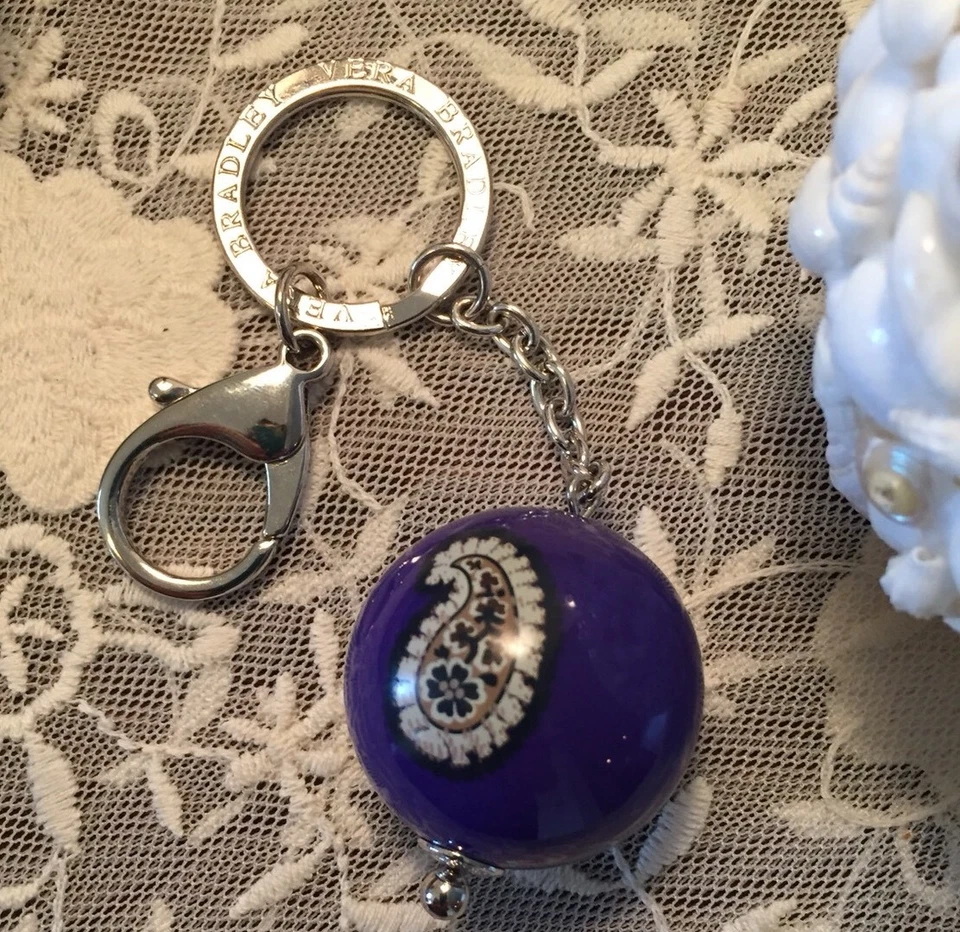 Vera Bradley Have a Ball Keychain in Retired Simply Violet - Image 3 of 3