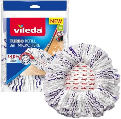 Vileda 3in1 Spin Mop Kopf Nachfüllkopf Ersatz für Vileda Spin Mop Systeme UK