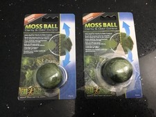New 2 EXO TERRA MOSS BALL Terrariums Aquariums Turtles Lizards Odor Control